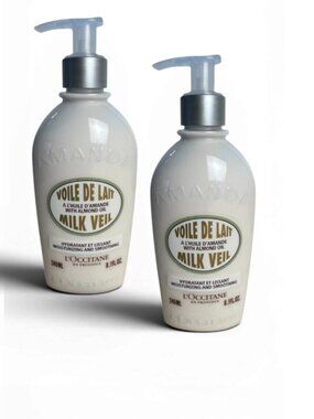 2PACK L'OCCITANE Almond Milk Veil 240ml/8.1oz Body Lotion PUMP